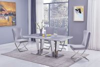 Riccardo Grey BIG 180cm Table DT-600-180 & Liyana Grey Chairs CH-891GR